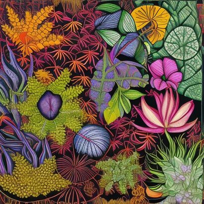 GAN EDEN VIII - a Digital Graphics and Cartoon Artowrk by Beatriz Finkielsztejn